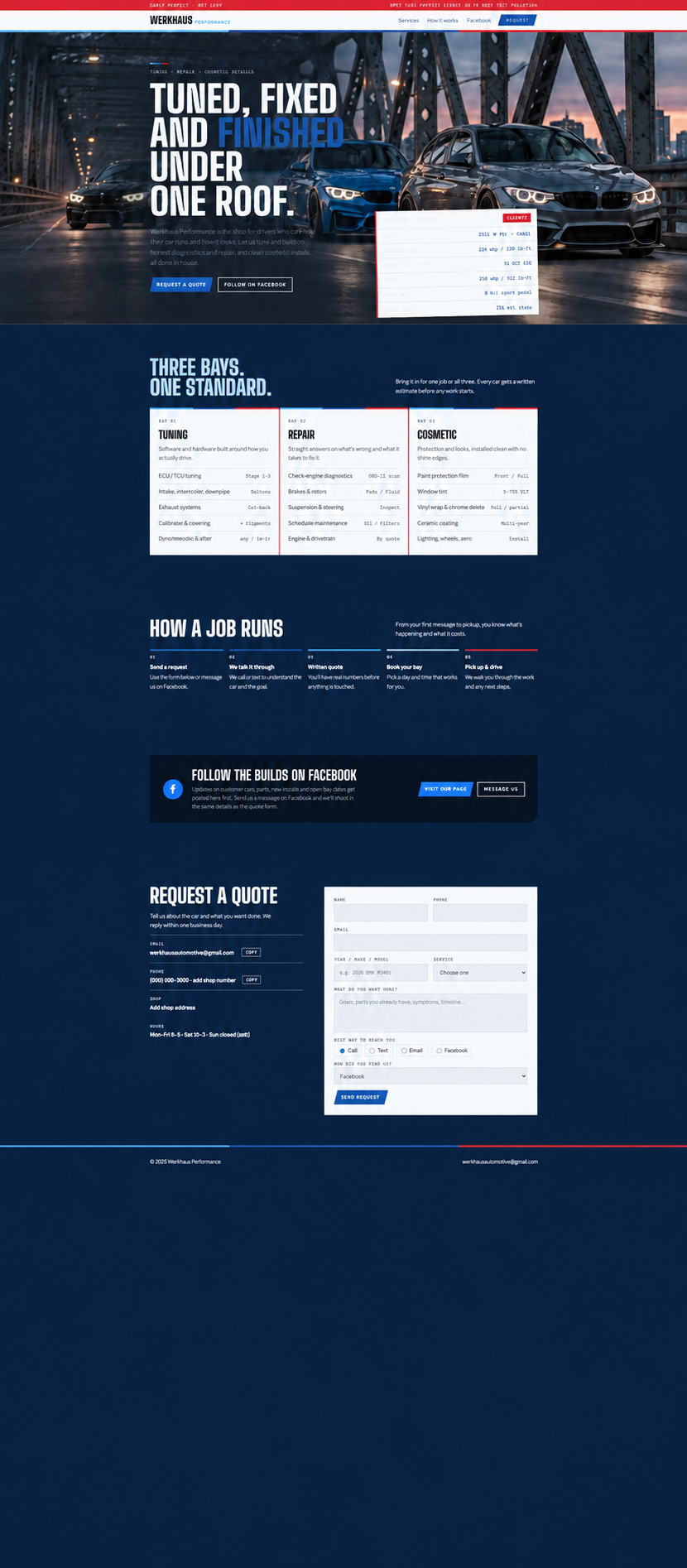 Werkhaus Performance website preview